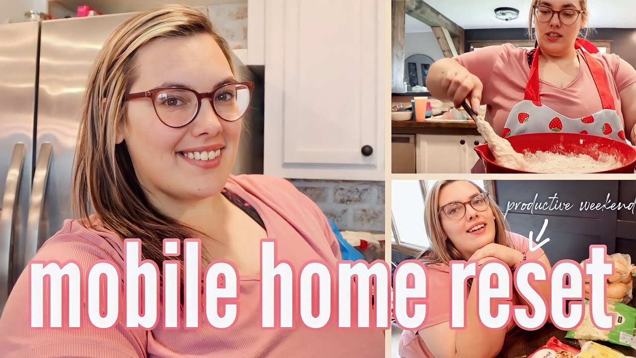 WEEKEND MOBILE HOME RESET | get it all done with me | PSA‼️| single wide mobile home living