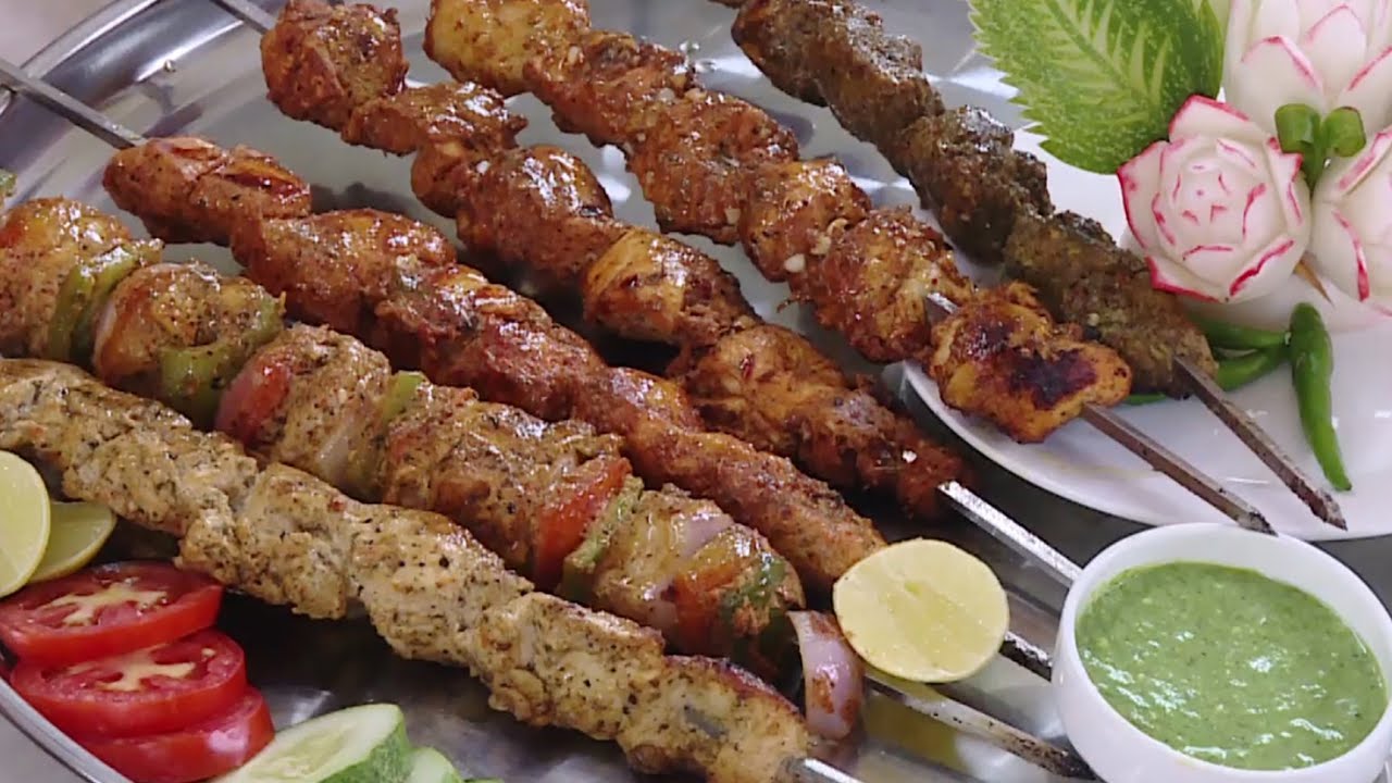 Chicken Fry And Roast Recipes 59 -  6 Chicken Kebab Tava Bites Restaurant Flavors