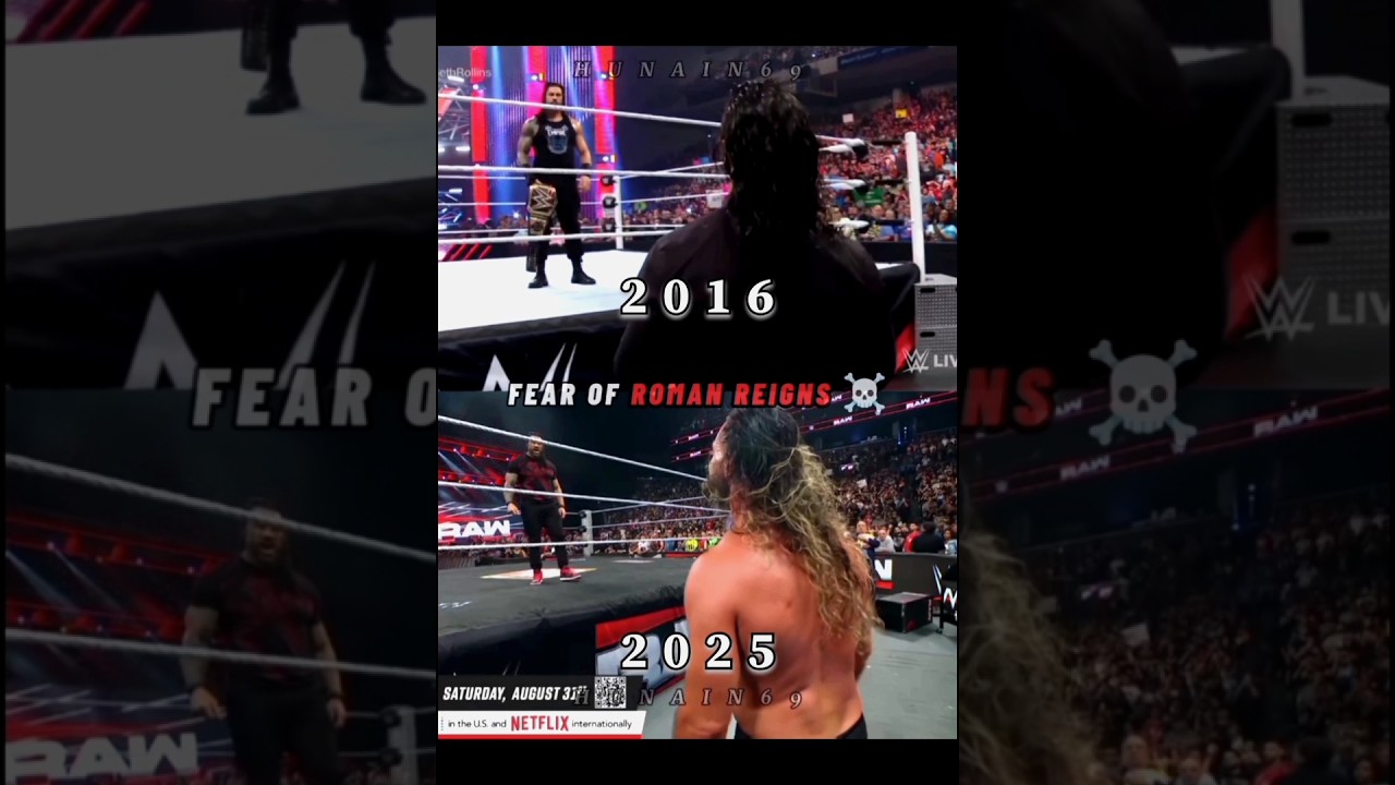 Roman Reigns & Seth Rollins Face to Face 👀😈 2016 V's 2025 #sethrollins #romanreigns #shorts