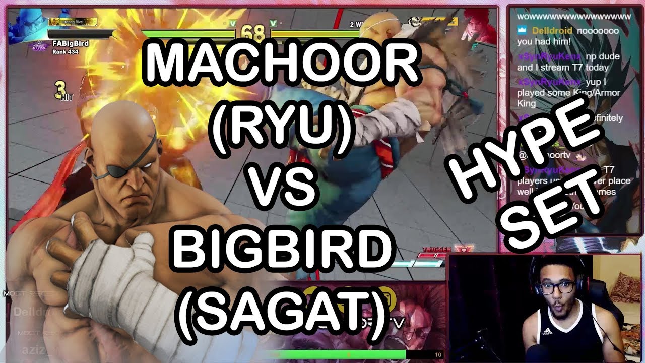 Machoor (Ryu) VS BigBird (Sagat) HYPE SET!