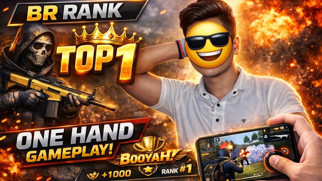 CS RANK PUSH 😱😨 ONE HAND GAME PLAY 😱 BOOYAH STRIKE||