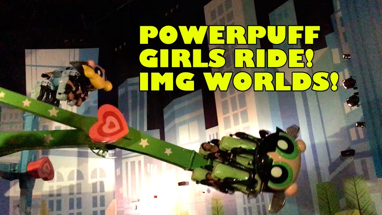 Powerpuff Girls Spinning Ride Onride POV IMG Worlds Dubai UAE
