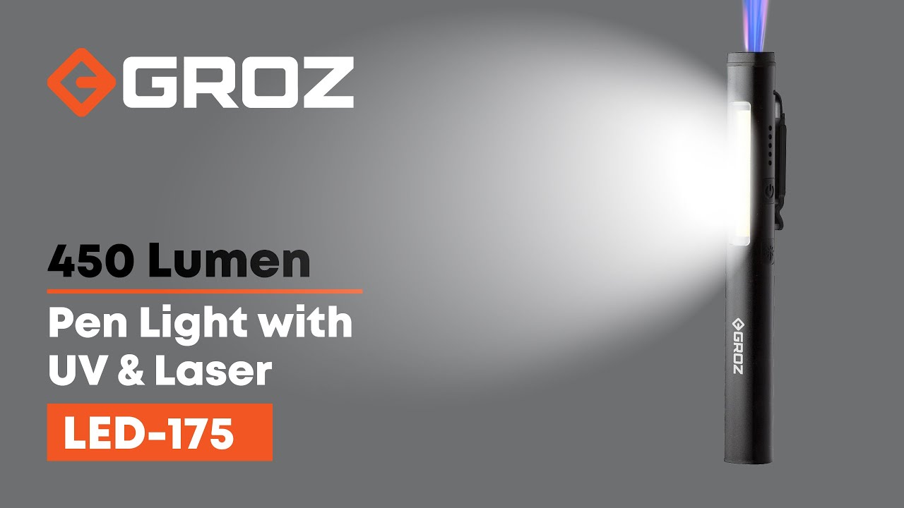 Groz LED 175 - Pen Light with UV and Laser