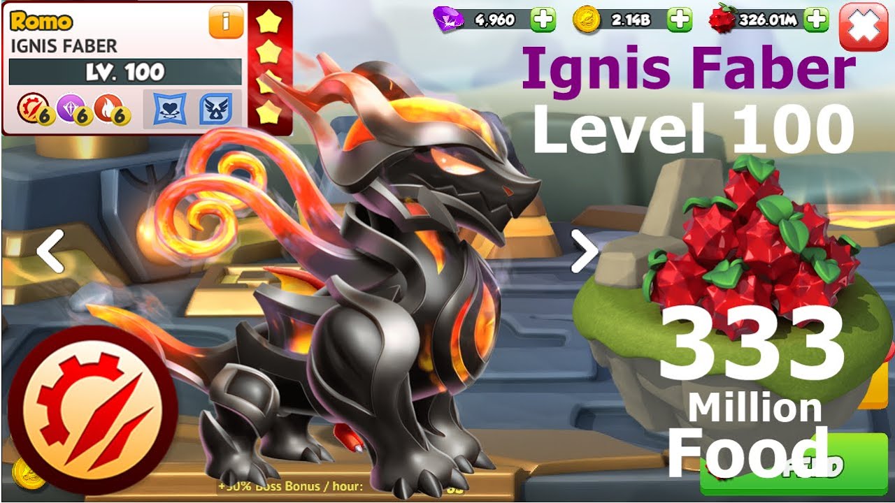 Level up 100 Tyrant Ignis Faber-Dragon mania Legends | Chapter 2  Grid 366 level | DML