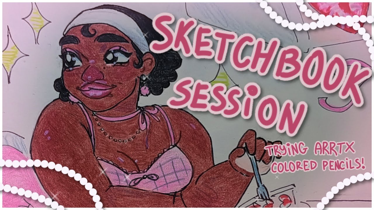 Trying ARRTX Colored Pencils For The First Time!! (Sketchbook session)