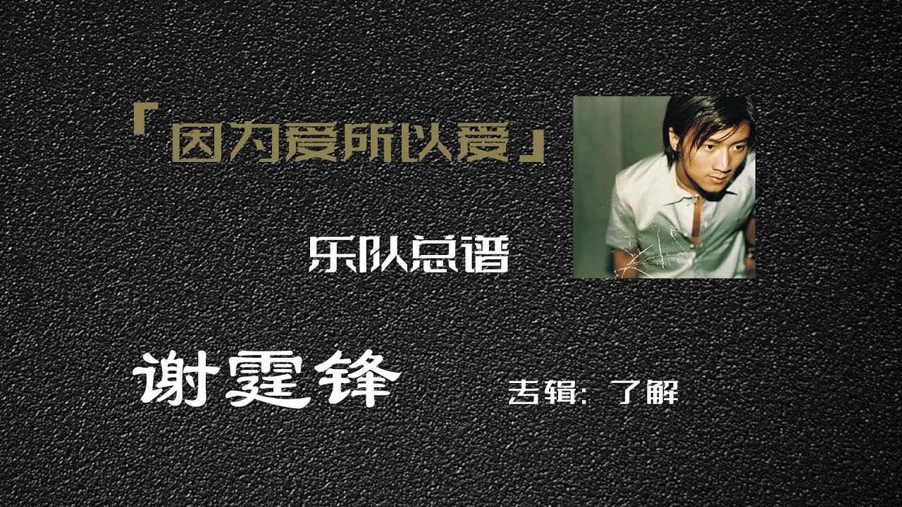 谢霆锋《因为爱所以爱》乐队总谱扒带