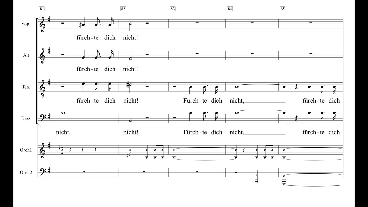 Elias 2025 Mendelssohn-Bartholdy Nr. 22 + 23 + 24 Fürchte dich nicht Einstudierung Bass