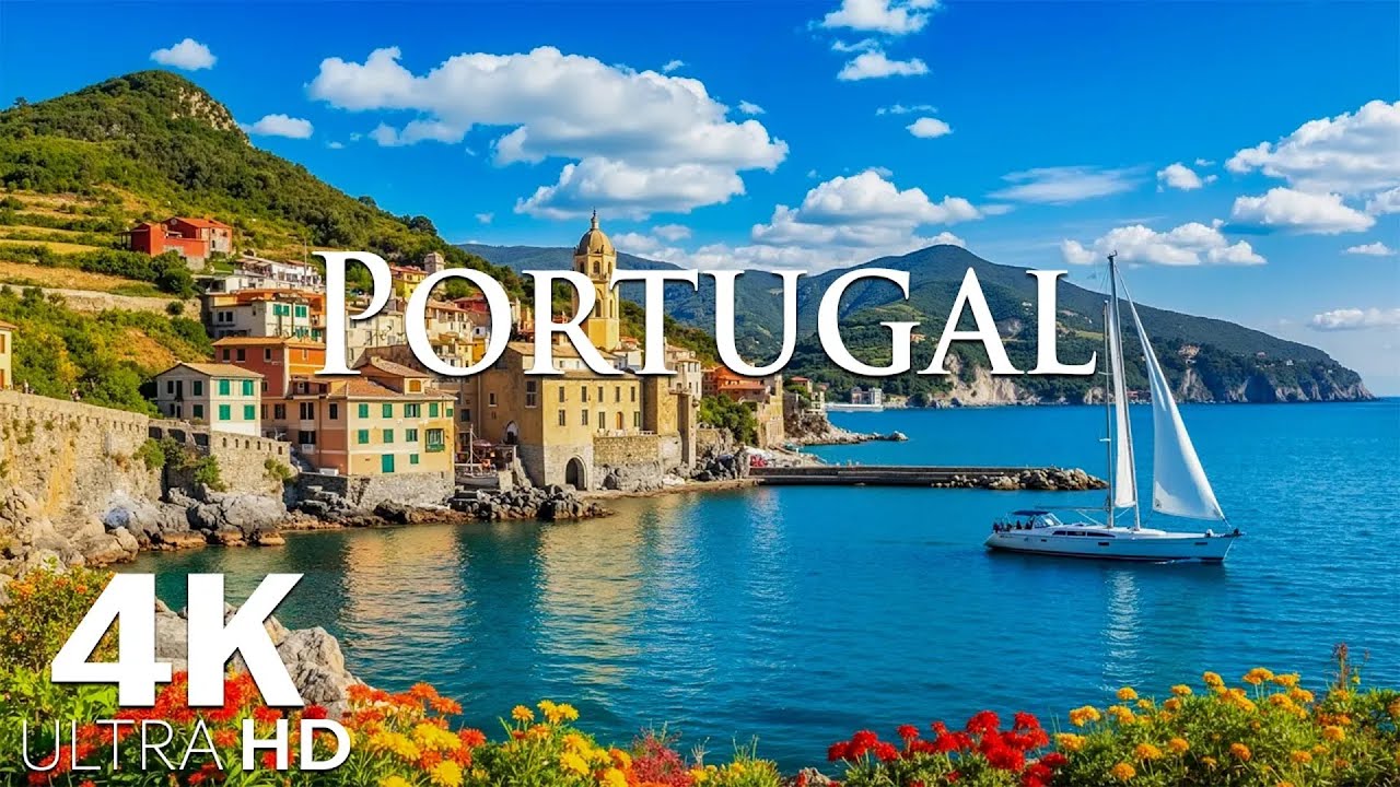 Portugal 4K UHD | Atlantic Wonders & Serene Villages | Relaxing Piano Escape for Stress Relief