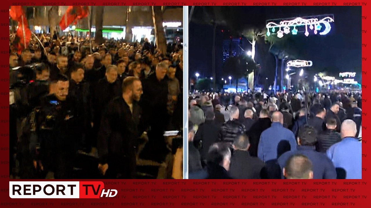 E FUNDIT/ Militantët e kupola e PD nisen drejt Drejtorisë së Policisë së Shtetit