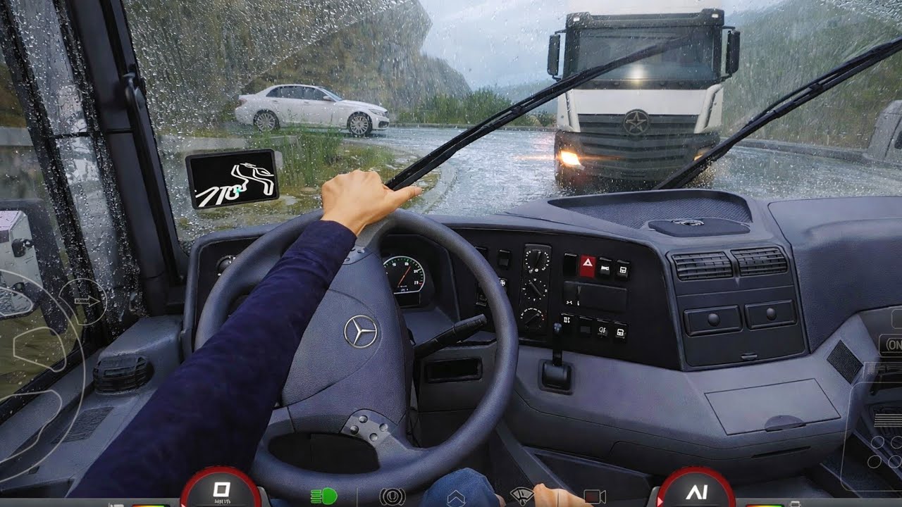 🚚Truckers of Europe 3🛣️Delivering Fruits Airolo To Tremola🚦Mercedes-Benz Axor ✅️Hairpin route||0.7.4