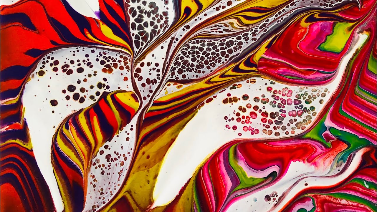 AWESOME Acrylic pouring Summer Slides~Ring pour Aussie card slide
