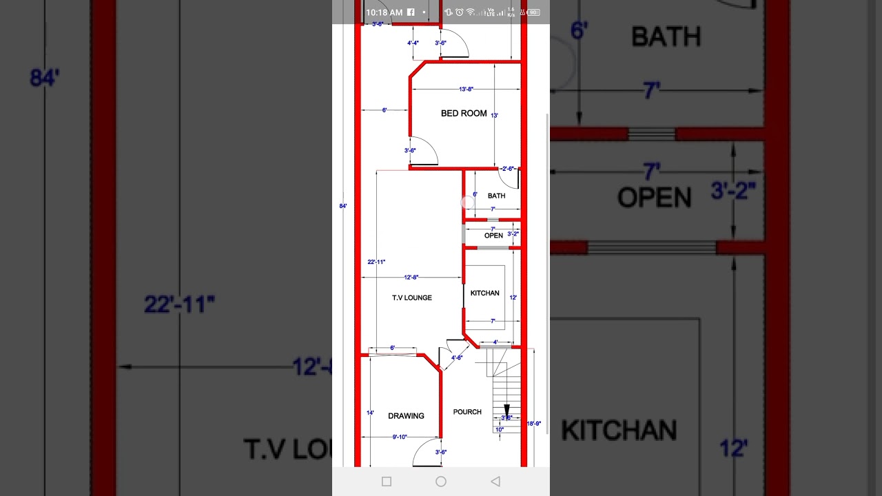 21 by 84 house plan #homeplan #2024