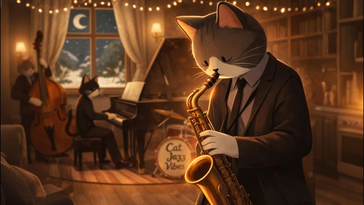 Cozy Jazz Cats – Smooth Relaxing Jazz for Study, Focus and Calm