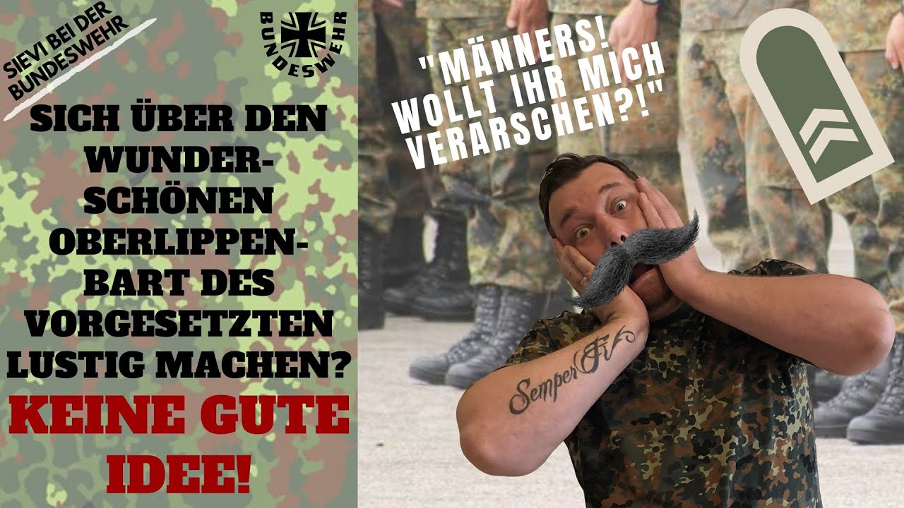 Sich über den wunderschönen Oberlippenbart des Vorgesetzten lustig machen? KEINE GUTE IDEE!