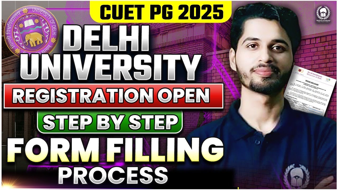 CUET PG 2025 Delhi University Registration Form Filling Process step by step | Vaibhav Sir