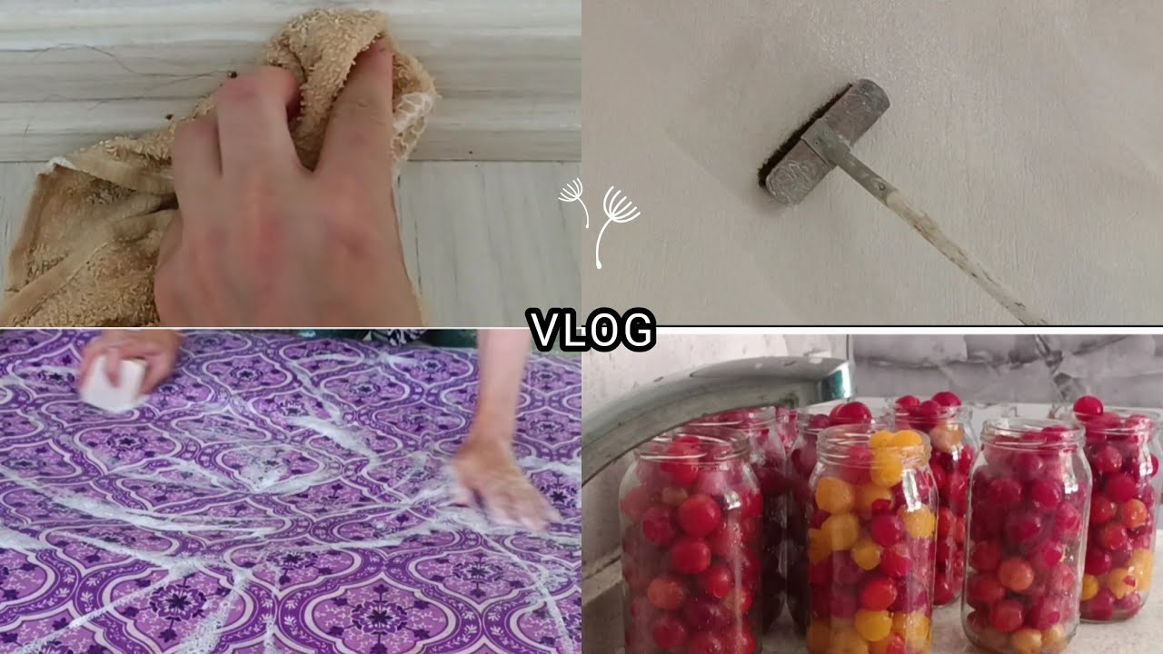 VLOG|| Köy Evi Temizliği🧹🧽| Badana Yaptık💯| Erik Kurduk😋| Yer Yatağı Yıkadık 🧼