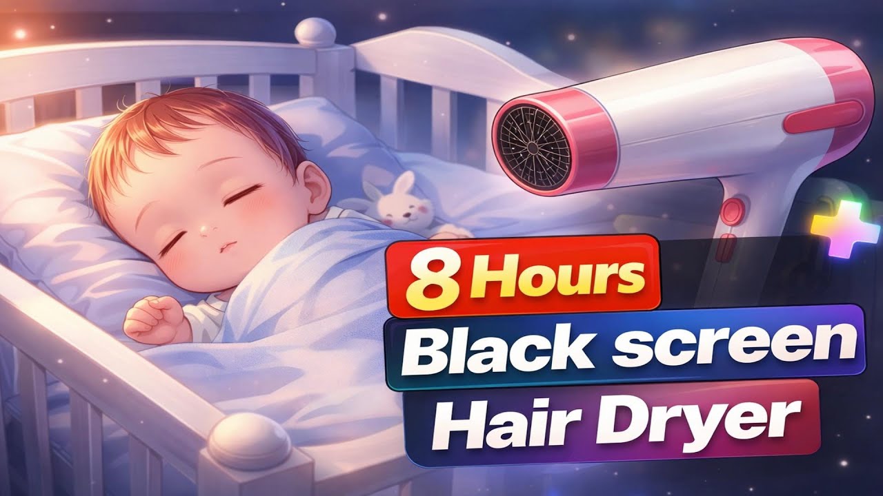 Baby White Noise Black Screen 8 Hours ASMR Relaxing And Good Sleeping