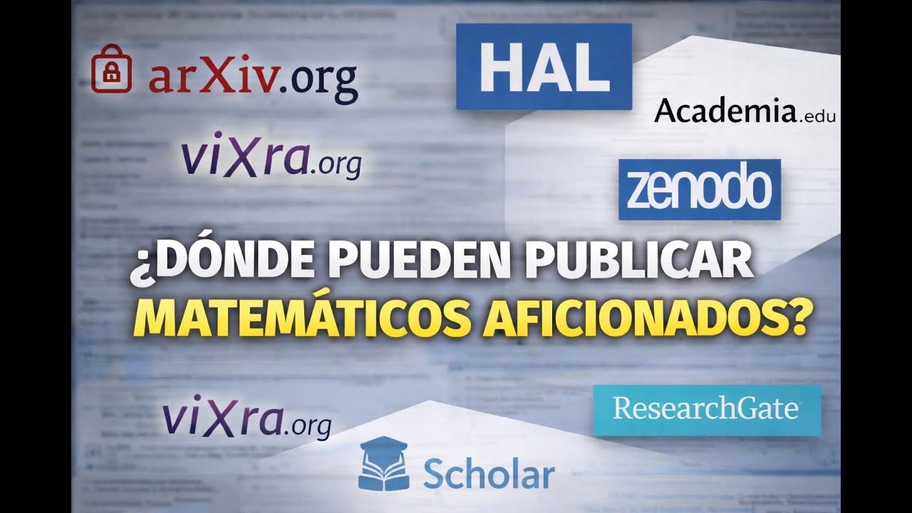 Dónde pueden publicar los matemáticos aficionados?