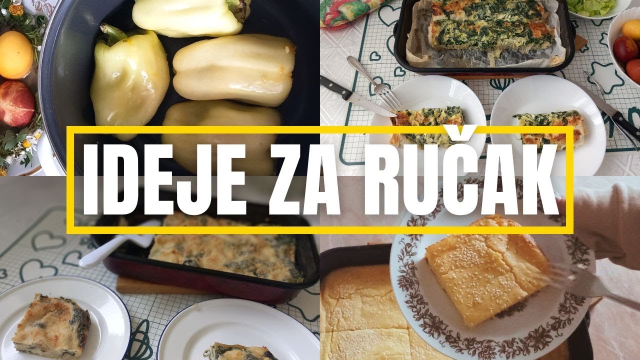 4 IDEJE ZA RUČAK 🍽 PROJA 🥧, PITA SA SPANAĆEM 🥬, PUNJENE PAPRIKE🫑 I LAZANJE SA SPANAĆEM I SIROM