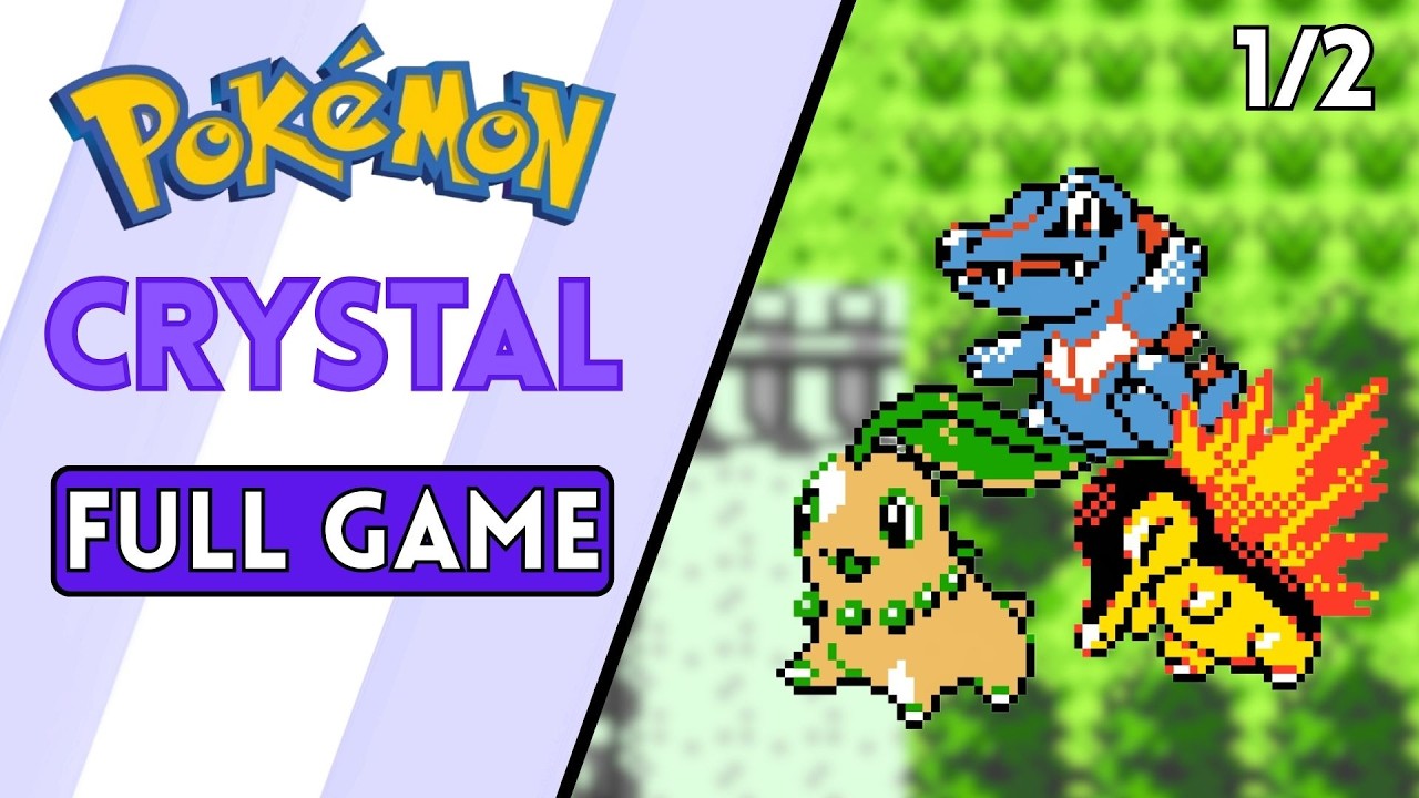 Pok&eacute;mon Crystal FULL GAME Longplay/Walkthrough - No Commentary (Part 1/2)