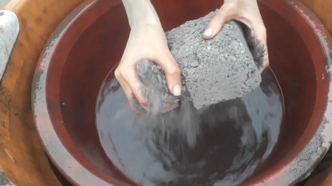 Gritty bars shapes crumbling in double coated tub+dry ASMR crumbling video 💯📸😴🥹💦