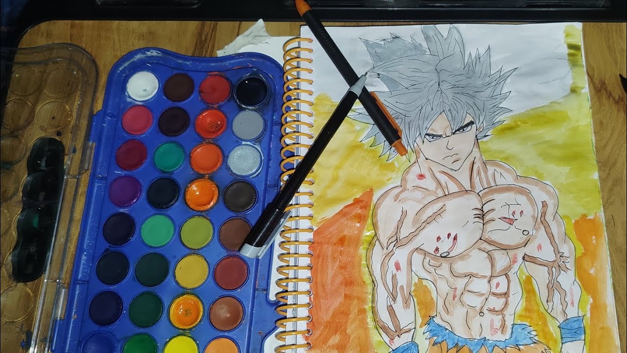 #howtodraw goku ultra Instict #drawing #drawingandassemblingdemonslayer #day 4