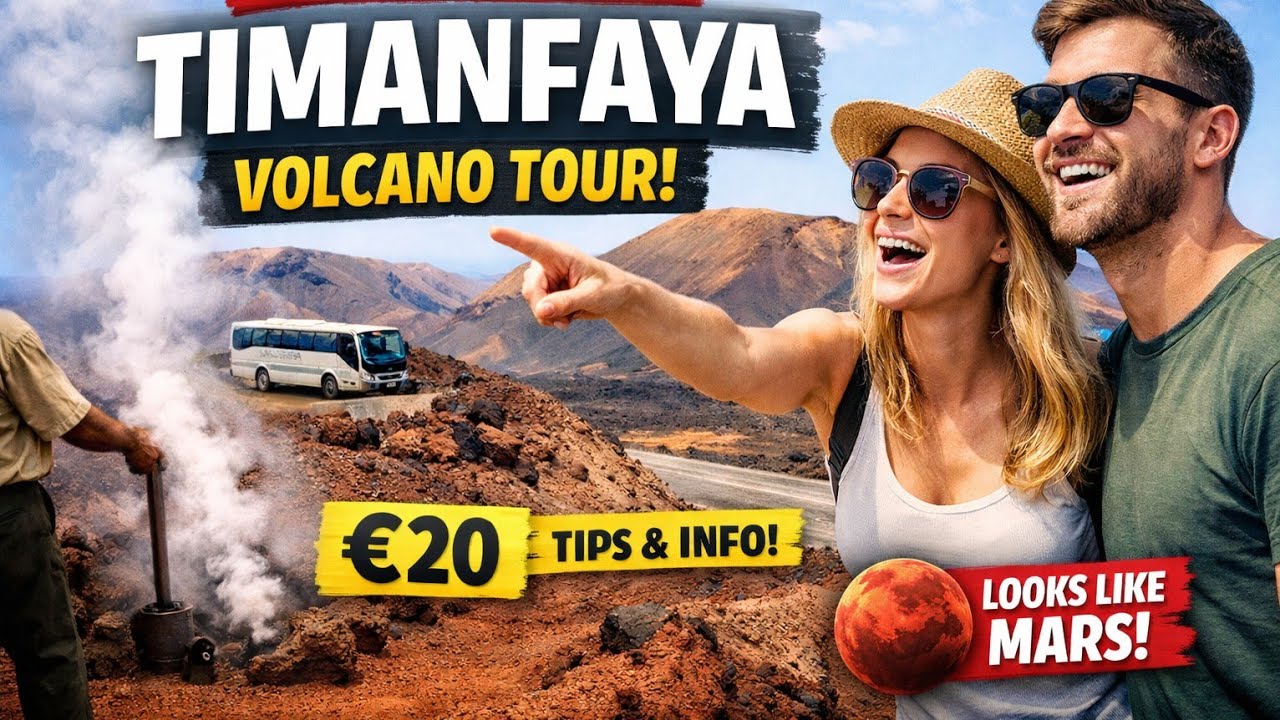 Timanfaya National Park Lanzarote Tour Vlog Spain Zwiedzanie Parku Narodowego Krajobrazy Wulkaniczne