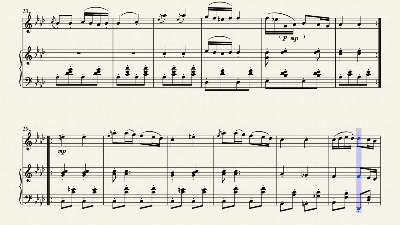 Schubert Moment Musicaux Op. 94 No.3 for Recorder