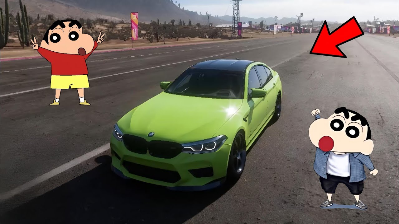 ME, SHINCHAN AND PINCHAN DRIVING 2018 MODEL BMW M5 😯 FORZA HORIZON 5