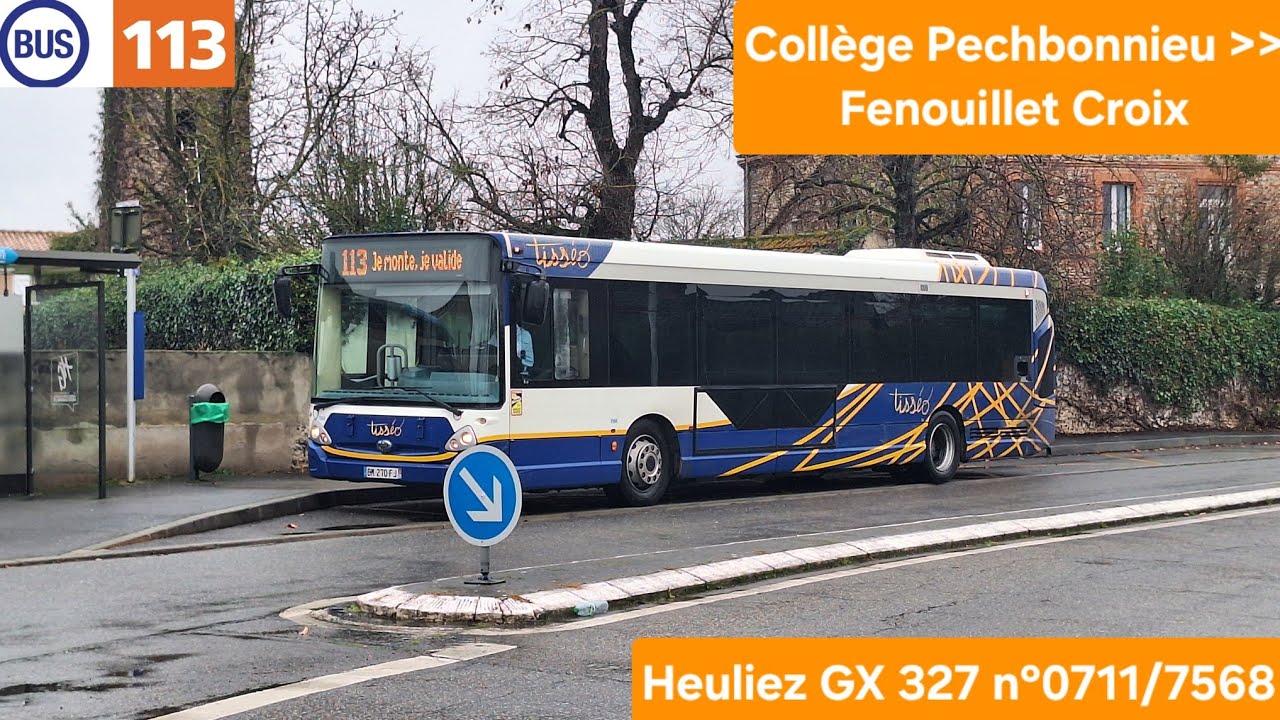 Tisséo — Ligne 113 de Collège Pechbonnieu à Fenouillet Croix — Heuliez GX 327 n°0711/7568 (inédit)