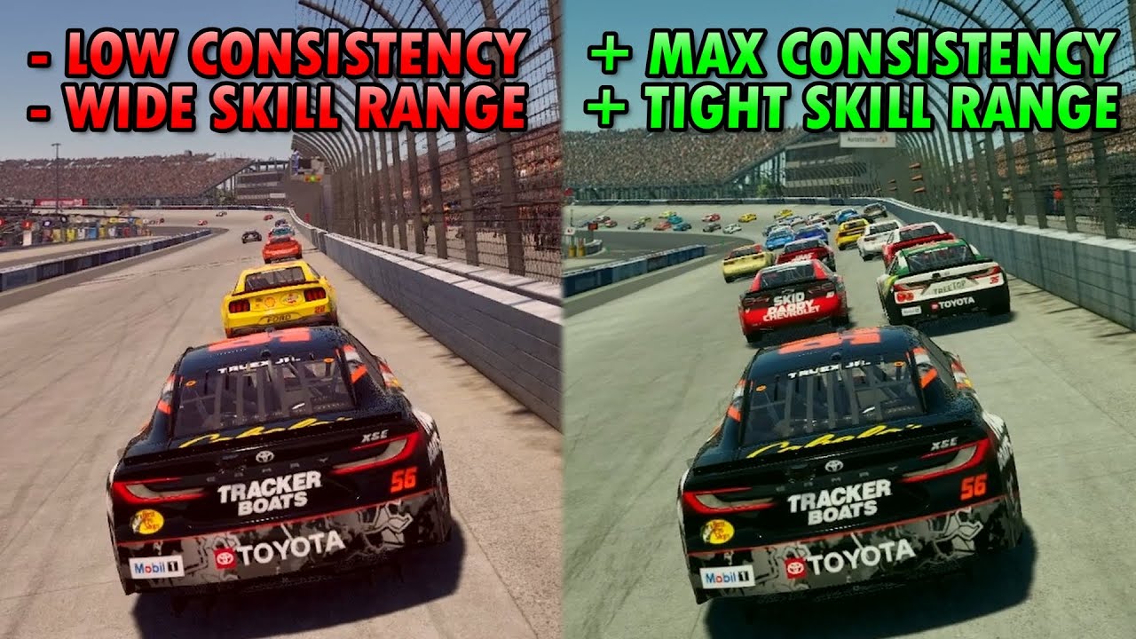 LEAST vs MOST Consistent AI in NASCAR 25