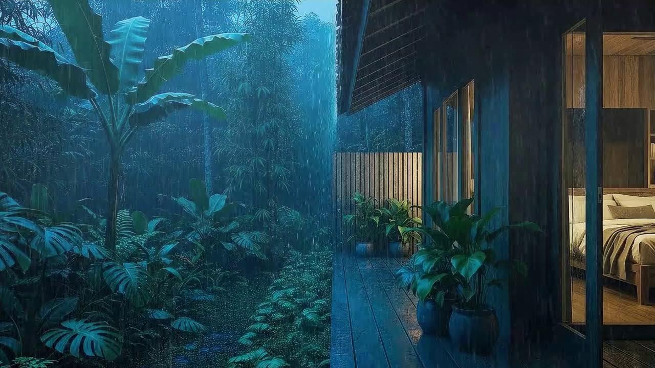 Soft Drizzle To Sleep Tonight In Green Remote Hideaway 🌧️