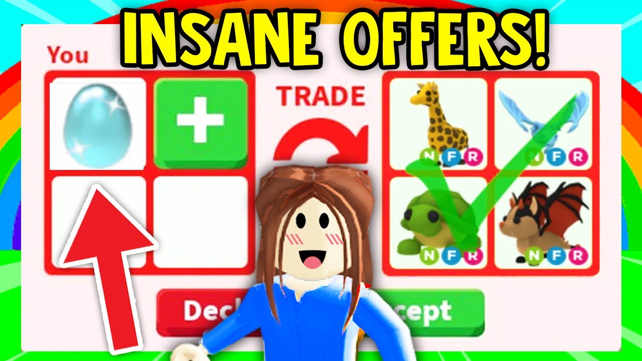 TRADING DIAMOND EGG IN A RICH ADOPT ME SERVER.. (ROBLOX TRADING PROOFS)
