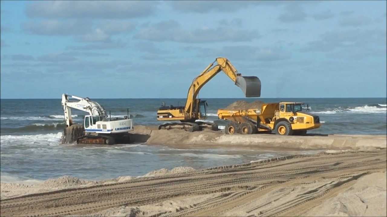 Sandflytning Hvide Sande Nordstrand 2011