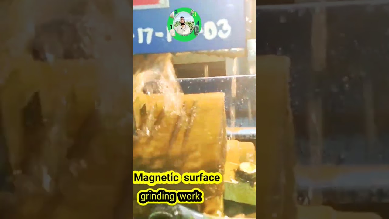 Magnetic surface grinding machine operation 💖💖. 