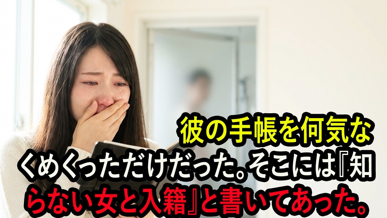 彼の手帳を何気なくめくっただけだった。そこには『知らない女と入籍』と書いてあった。