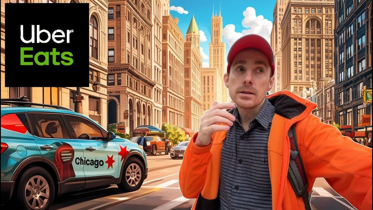 🗽 Чикаго 🚴‍♀️ работа в доставке Uber-Eats 📳 весь 2024 год