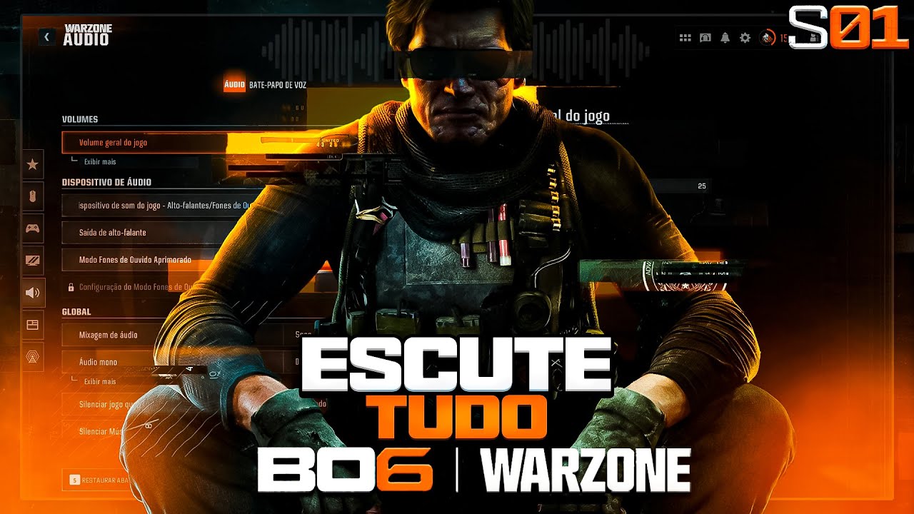 ESCUTE TUDO com essa CONFIGURAÇÃO no WARZONE/BO6! 🎧