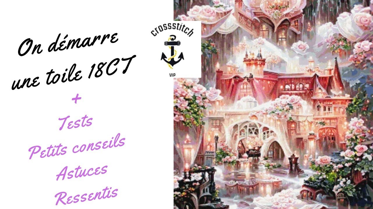 On démarre le 18CT #vipcrossstitch #crossstitch #pointdecroix #loisirscreatifs #diy #astuce