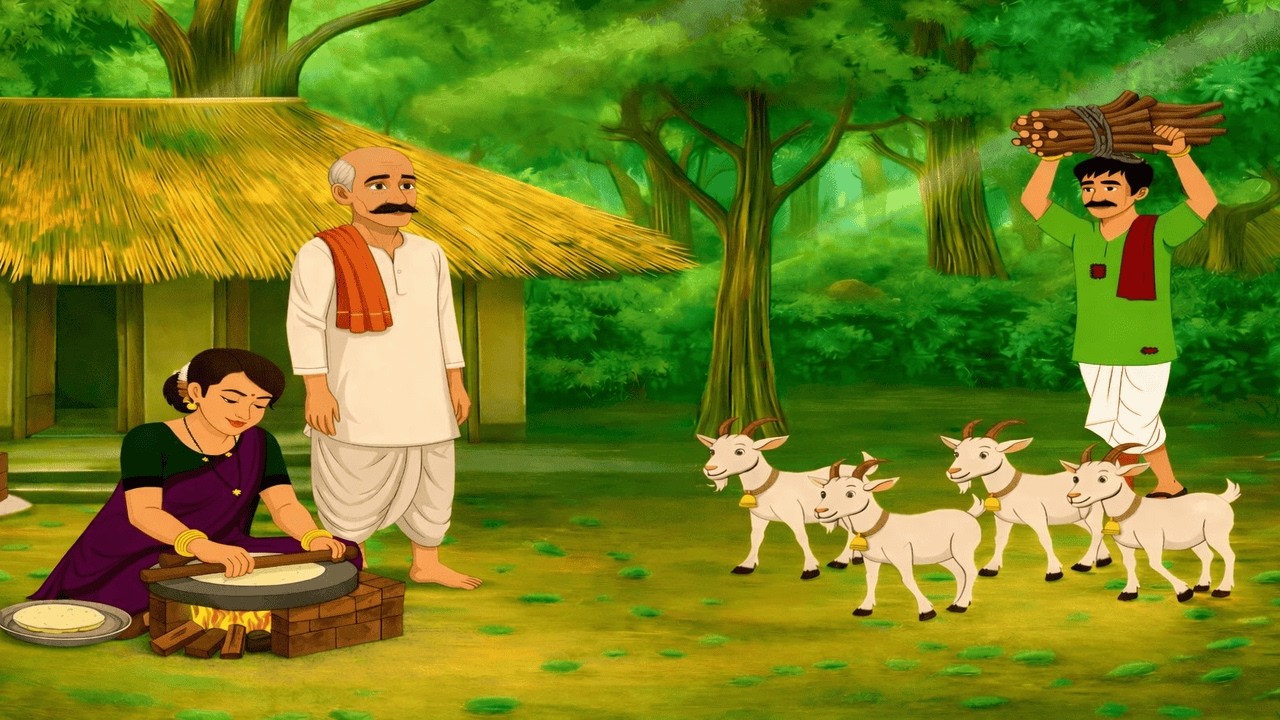 गरीब लकड़हारा |  Hindi Story | Hindi Moral Story | Cartoon Story | Hindi Kahaniyan | Hindi kahani