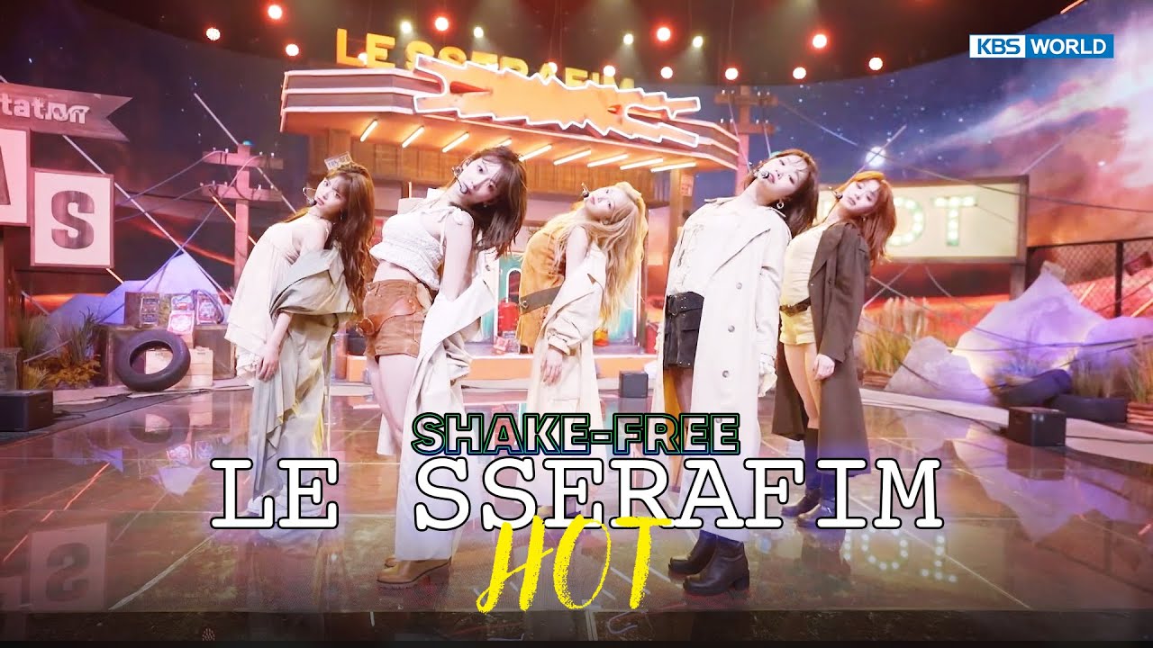 [SHAKE-FREE] HOT - LE SSERAFIM ルセラフィム 르세라핌 [Music Bank] | KBS WORLD TV 250314