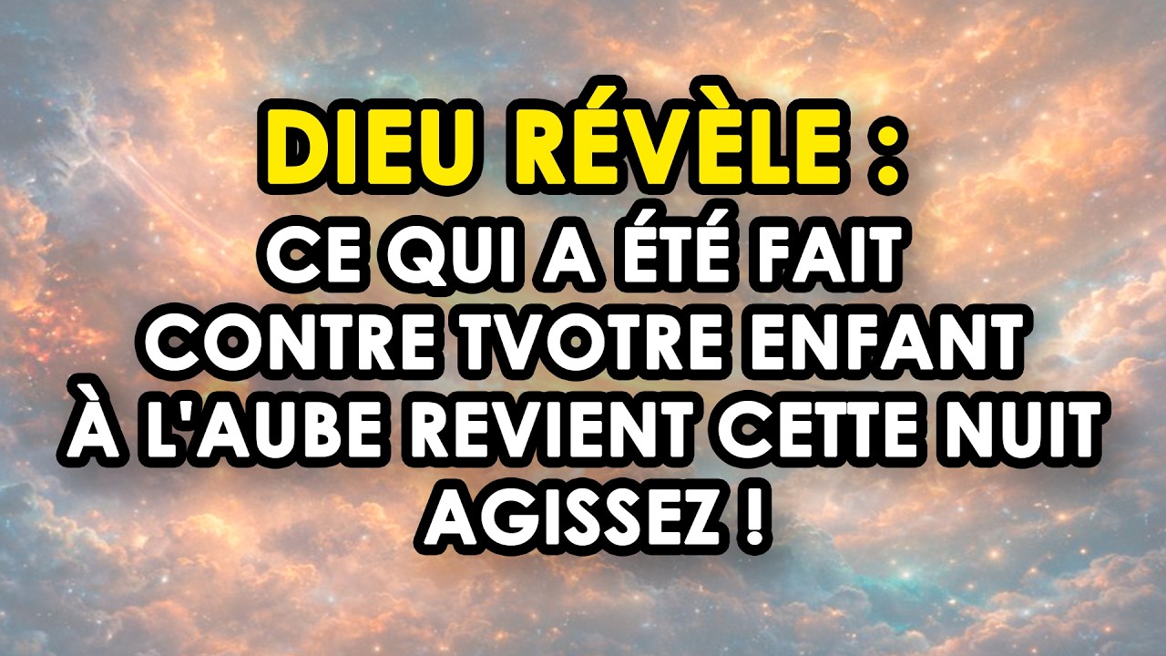 DIEU ALERTE : Ce que vous avez ignoré à l'aube revient avant minuit