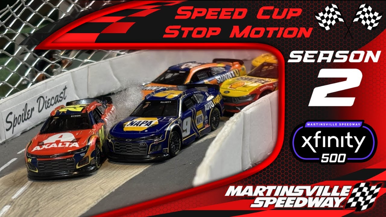 High-Speed Drama Unfolds at Martinsville | Stop Motion NASCAR Battle