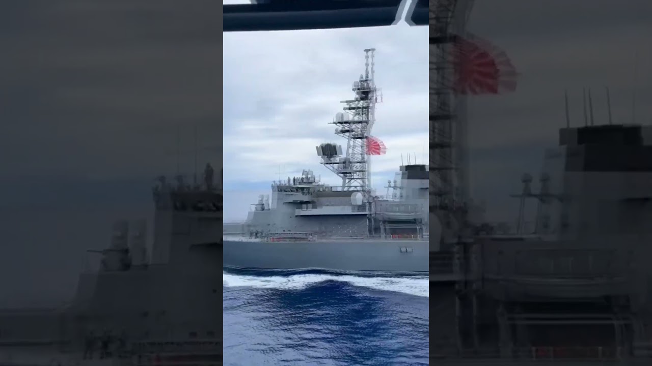 US navy greets the Japanese navy