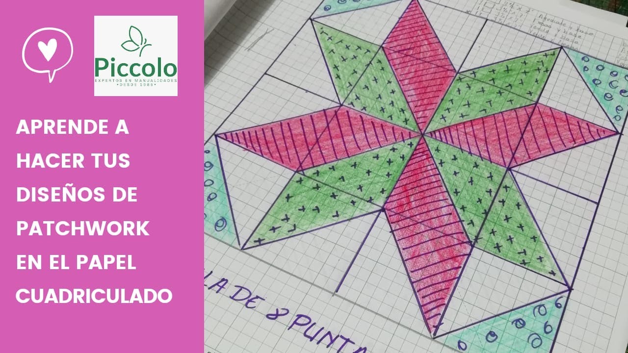 Aprende a hacer tus propios diseños en Patchwork con el papel cuadriculado con Piccolo