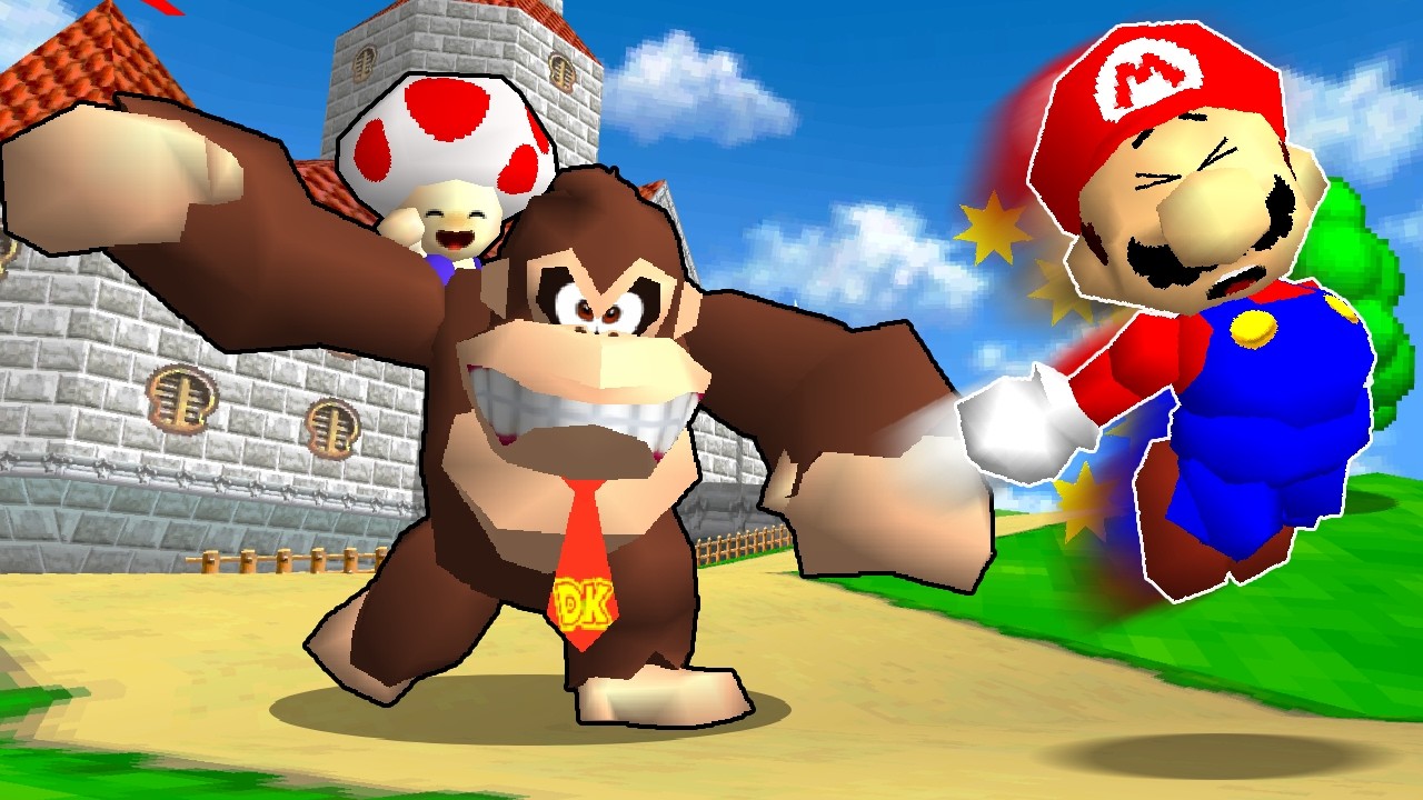 MARIO 64 pero con los PODERES de DK BANANZA