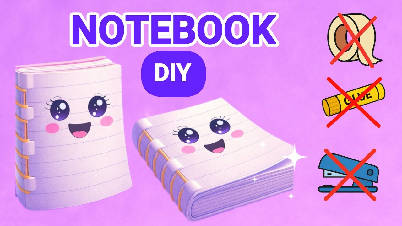 How to Make Mini Notebook at Home 📒 | No Glue Paper Craft for School | Easy & Cute!