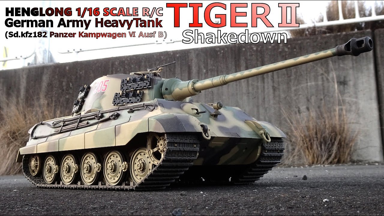 【HENGLONG 1/16RC】ティーガーⅡ屋外シェイクダウン #ラジコン #戦車 #オフロード