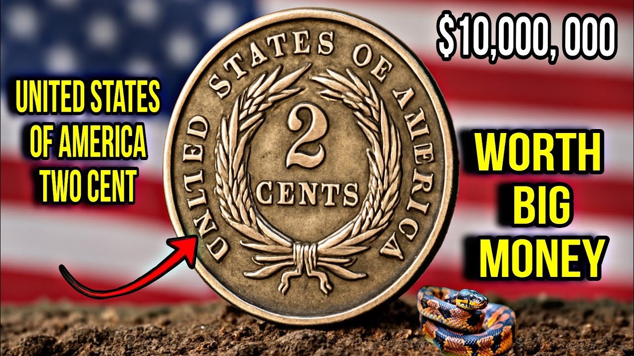 Редкая монета США номиналом 2 цента &ndash; скрытая ценность и удивительная история раскрыты!