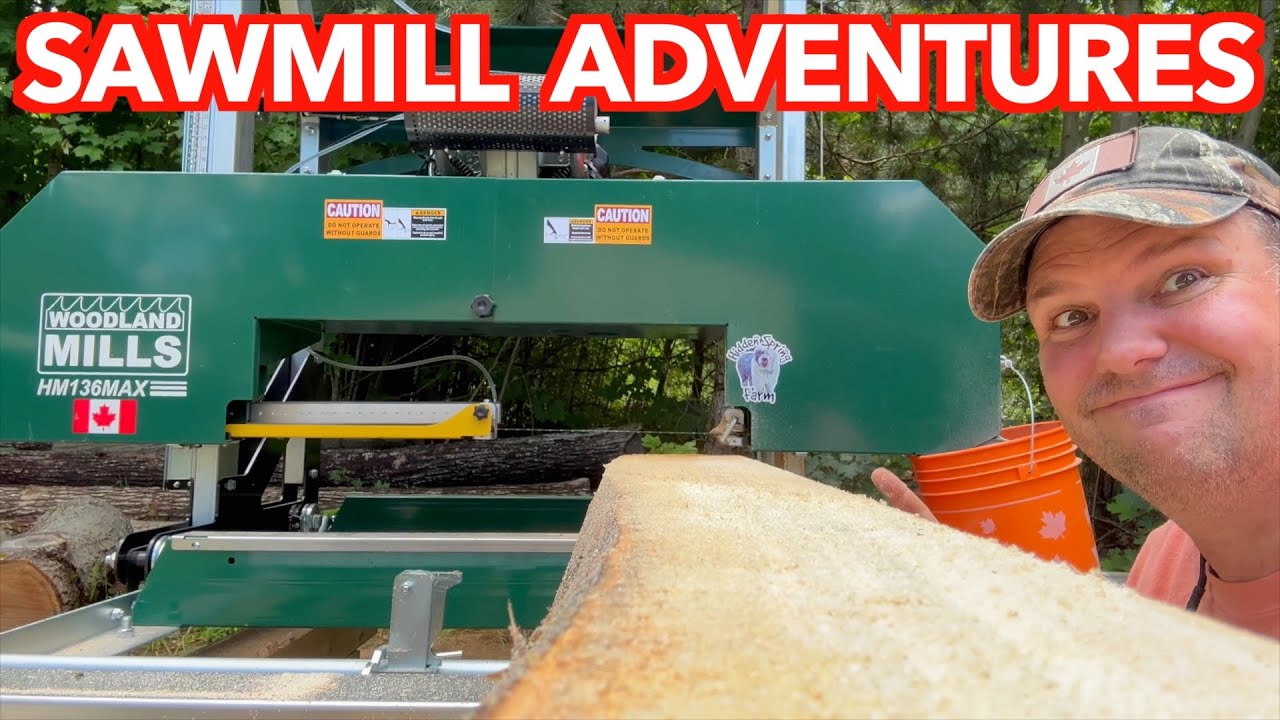 Sawing a 6x6 on the New HM136MAX Sawmill